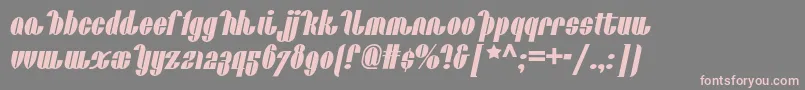 Catalunyachoochoonf Font – Pink Fonts on Gray Background