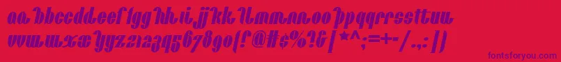 Catalunyachoochoonf Font – Purple Fonts on Red Background