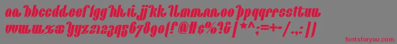 Catalunyachoochoonf Font – Red Fonts on Gray Background