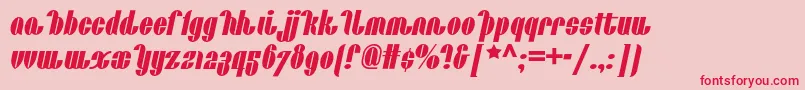 Catalunyachoochoonf Font – Red Fonts on Pink Background