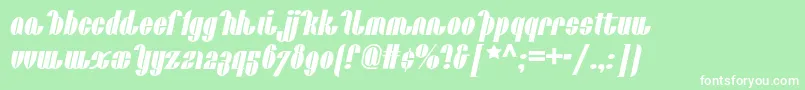 Catalunyachoochoonf Font – White Fonts on Green Background