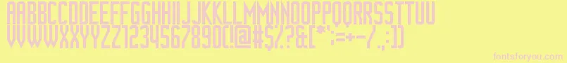 Ganymedian Font – Pink Fonts on Yellow Background