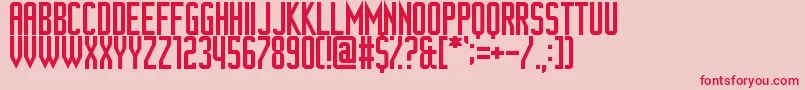 Ganymedian Font – Red Fonts on Pink Background