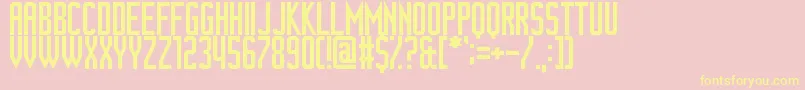 Ganymedian Font – Yellow Fonts on Pink Background