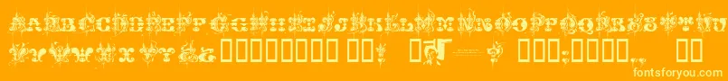 Chasezenjingletruckkarachi Font – Yellow Fonts on Orange Background
