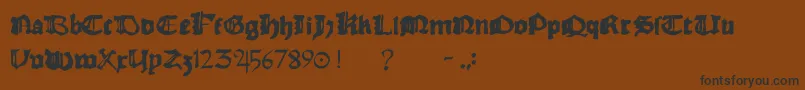 Rhymechronicle1494 Font – Black Fonts on Brown Background