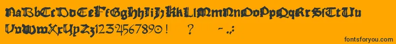 Rhymechronicle1494 Font – Black Fonts on Orange Background