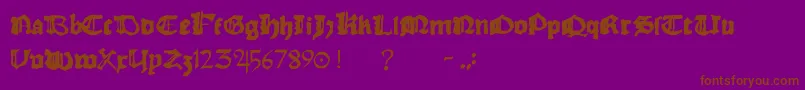 Rhymechronicle1494 Font – Brown Fonts on Purple Background
