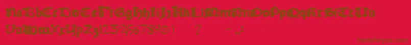 Rhymechronicle1494 Font – Brown Fonts on Red Background