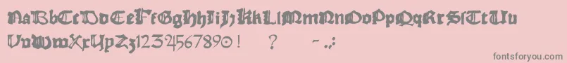 Rhymechronicle1494 Font – Gray Fonts on Pink Background