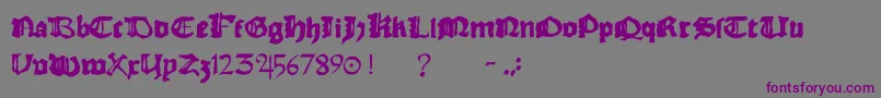 Rhymechronicle1494 Font – Purple Fonts on Gray Background