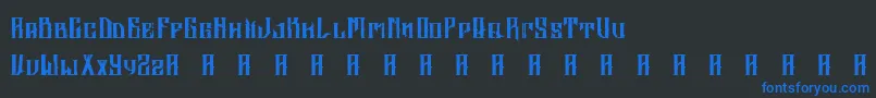 AltrashedBroken-Schriftart – Blaue Schriften auf schwarzem Hintergrund