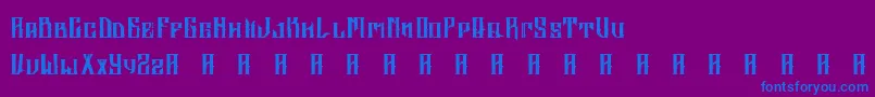 AltrashedBroken-Schriftart – Blaue Schriften auf violettem Hintergrund