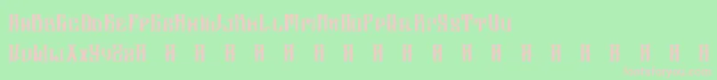 AltrashedBroken-fontti – vaaleanpunaiset fontit vihreällä taustalla