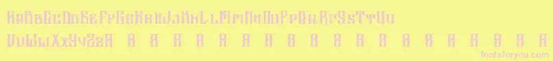 AltrashedBroken Font – Pink Fonts on Yellow Background