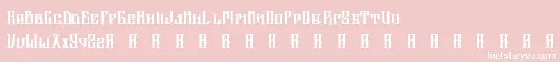 Czcionka AltrashedBroken – białe czcionki na różowym tle