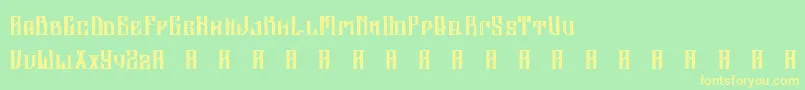 AltrashedBroken Font – Yellow Fonts on Green Background