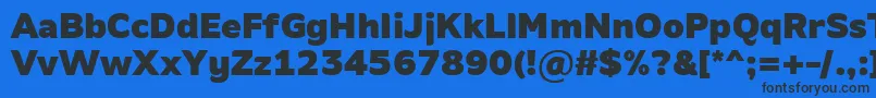 Шрифт AminoBlack – чёрные шрифты на синем фоне