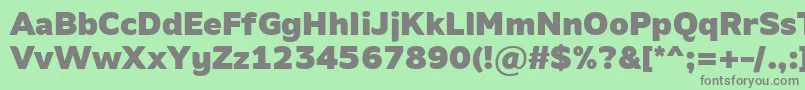AminoBlack Font – Gray Fonts on Green Background