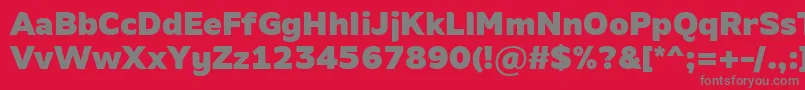 AminoBlack Font – Gray Fonts on Red Background