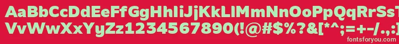 Fonte AminoBlack – fontes verdes em um fundo vermelho