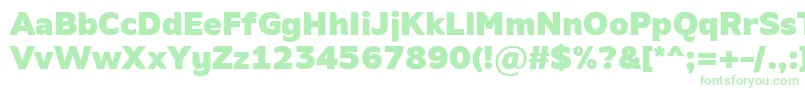 AminoBlack-Schriftart – Grüne Schriften auf weißem Hintergrund