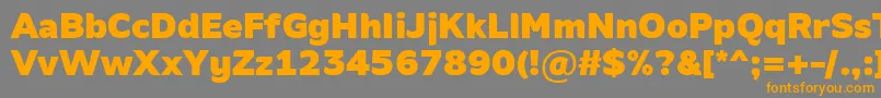 AminoBlack Font – Orange Fonts on Gray Background