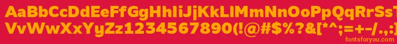 AminoBlack Font – Orange Fonts on Red Background