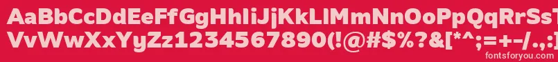 AminoBlack Font – Pink Fonts on Red Background