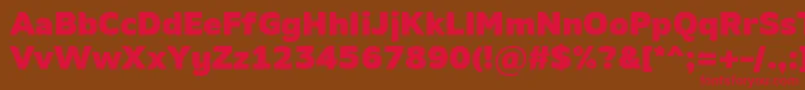AminoBlack Font – Red Fonts on Brown Background