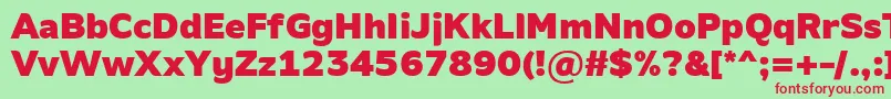 AminoBlack Font – Red Fonts on Green Background
