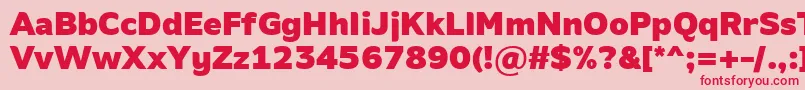 AminoBlack Font – Red Fonts on Pink Background
