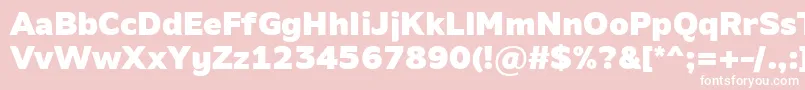 AminoBlack Font – White Fonts on Pink Background