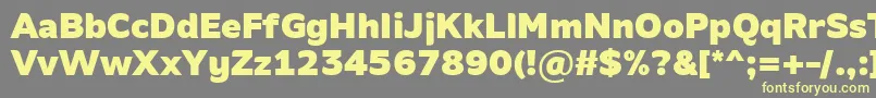 AminoBlack Font – Yellow Fonts on Gray Background