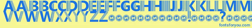SideEffectsPersonalUseOnly Font – Blue Fonts on Yellow Background