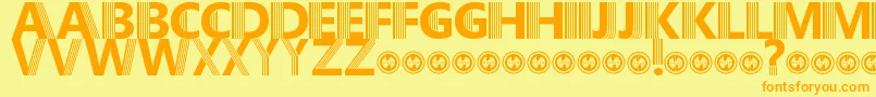SideEffectsPersonalUseOnly Font – Orange Fonts on Yellow Background