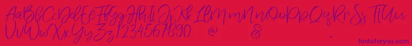 Подробнее о шрифте JandysDua Шрифт JandysDua – фиолетовые шрифты на красном фоне