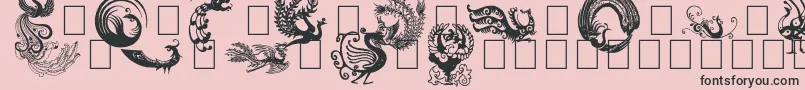 Phoenix Font – Black Fonts on Pink Background
