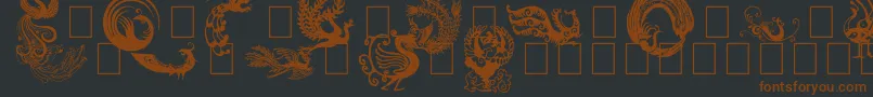 Phoenix Font – Brown Fonts on Black Background