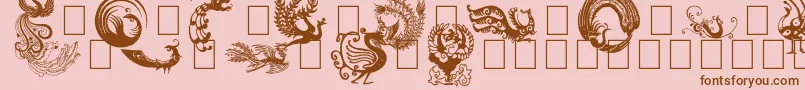 Phoenix Font – Brown Fonts on Pink Background