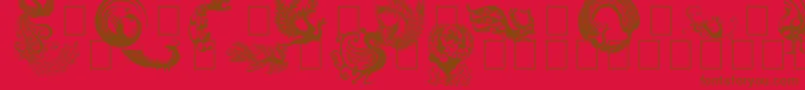 Phoenix Font – Brown Fonts on Red Background