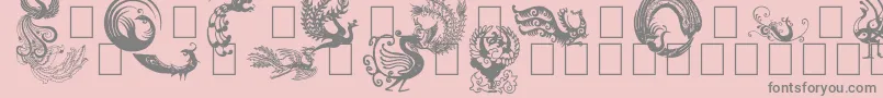 Шрифт Phoenix – серые шрифты на розовом фоне