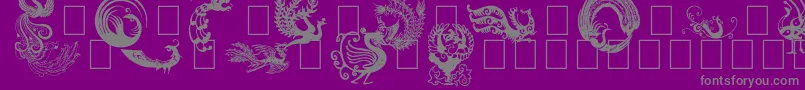 Police Phoenix – polices grises sur fond violet