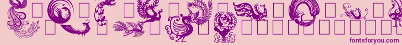 Phoenix Font – Purple Fonts on Pink Background