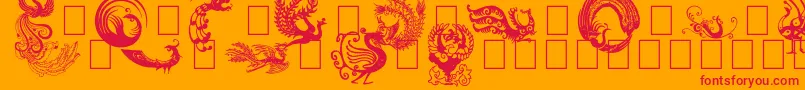 Phoenix Font – Red Fonts on Orange Background