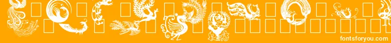 Phoenix Font – White Fonts on Orange Background