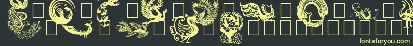 Phoenix Font – Yellow Fonts on Black Background