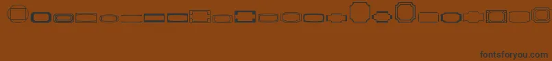 Weitere Informationen zur Borders1-Schriftart Borders1-Schriftart – Schwarze Schriften auf braunem Hintergrund