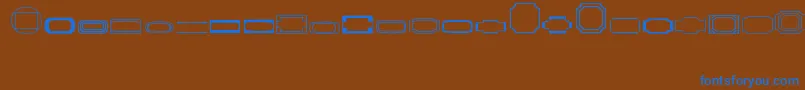 Borders1 Font – Blue Fonts on Brown Background