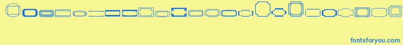 Weitere Informationen zur Borders1-Schriftart Borders1-Schriftart – Blaue Schriften auf gelbem Hintergrund